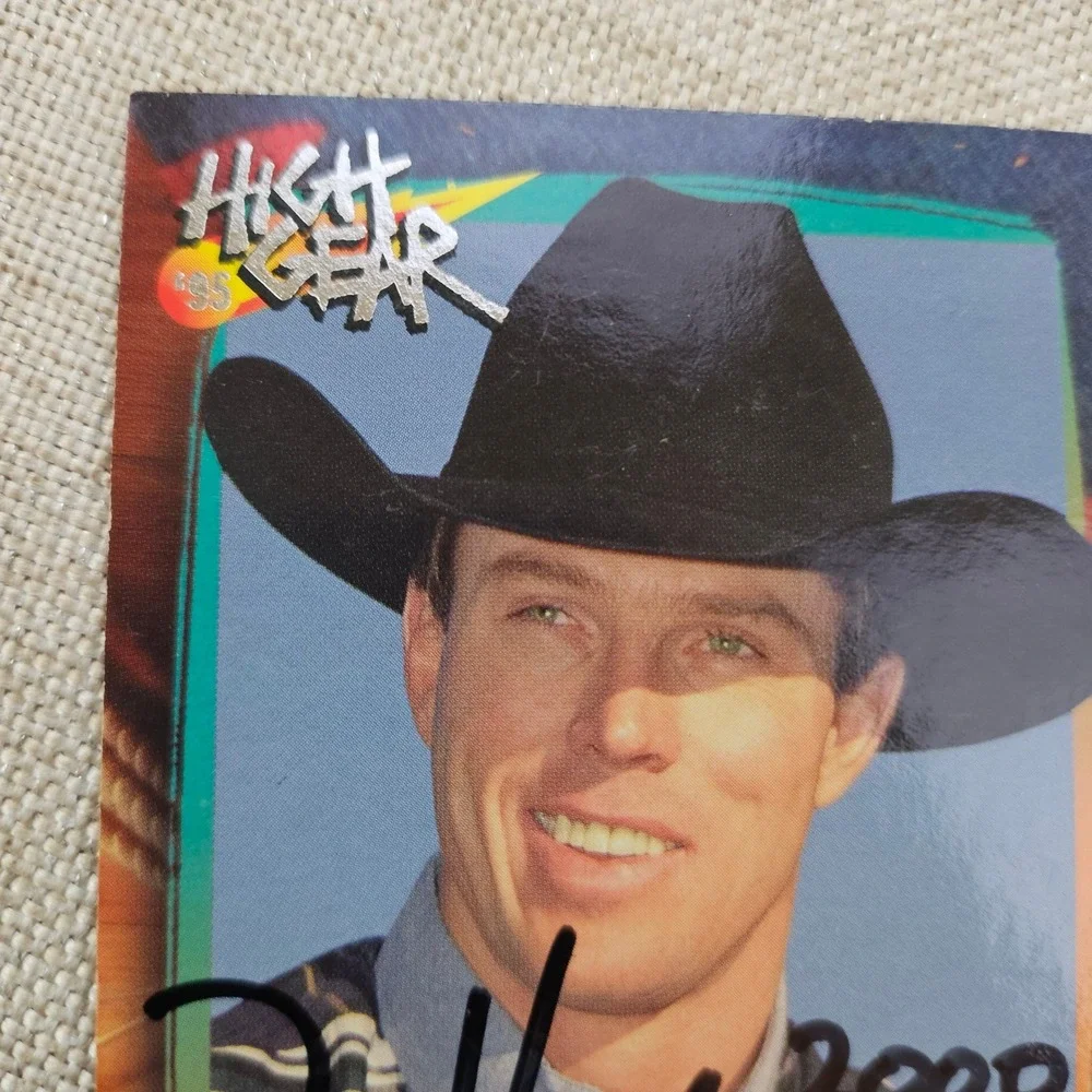 Wheels High Gear Rodeo Trading Card Tuff Hedeman 89 Signed Autograph 2000 PBR
